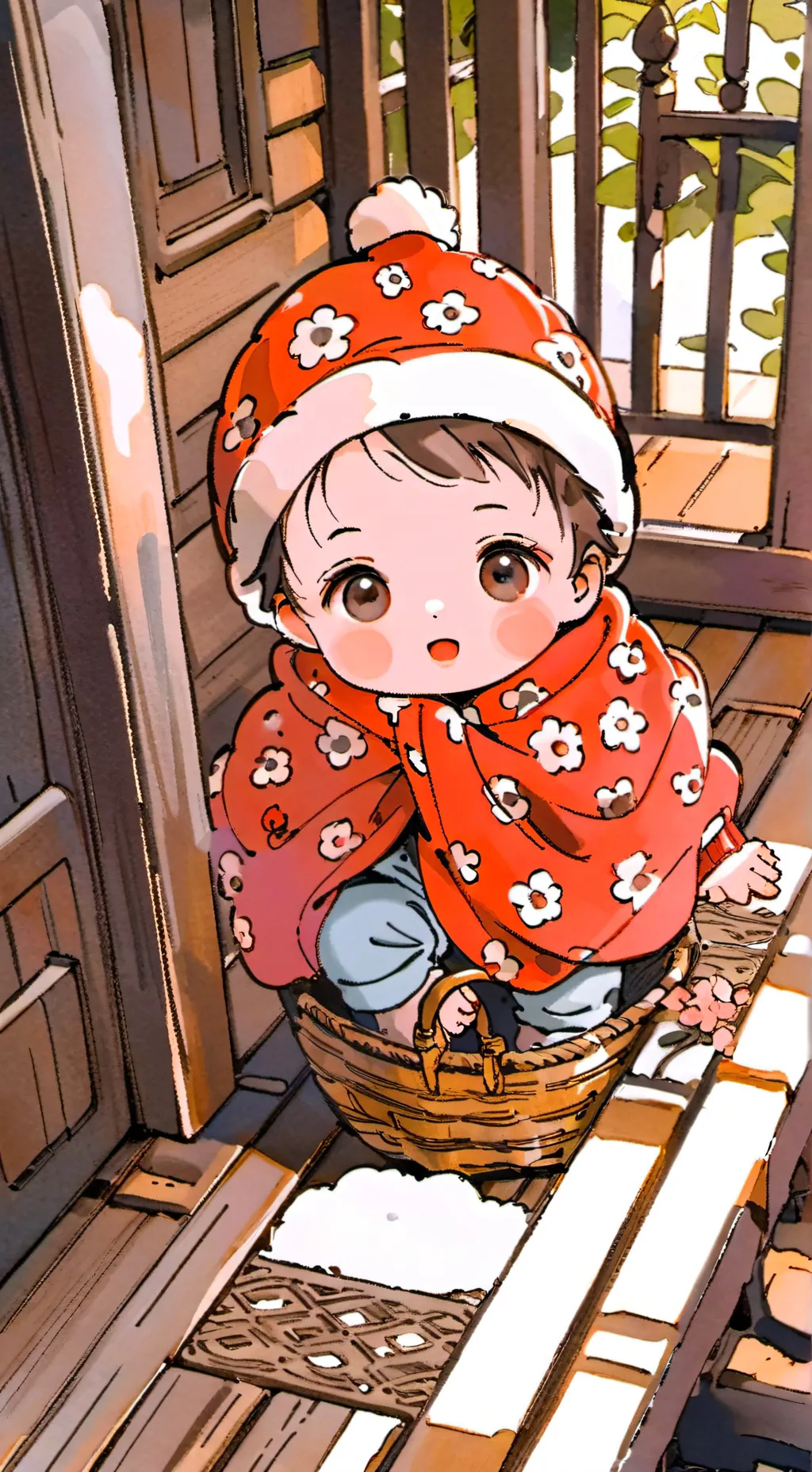 ai character: tiny baby background