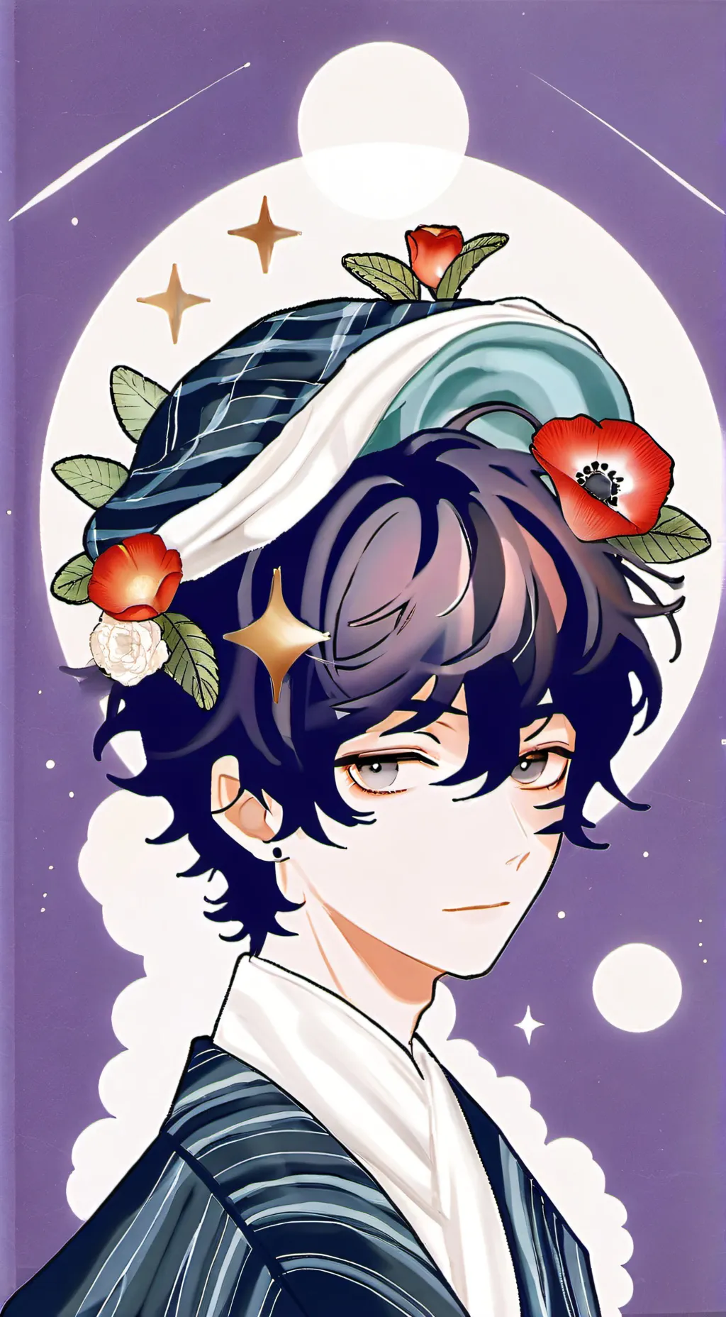 ai character: moonflower background