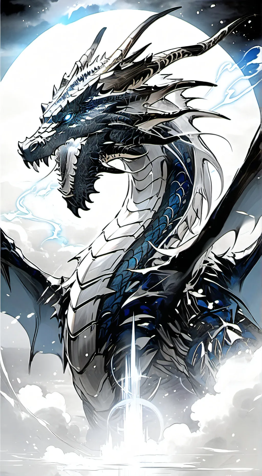 ai character: Azureflame Drago background
