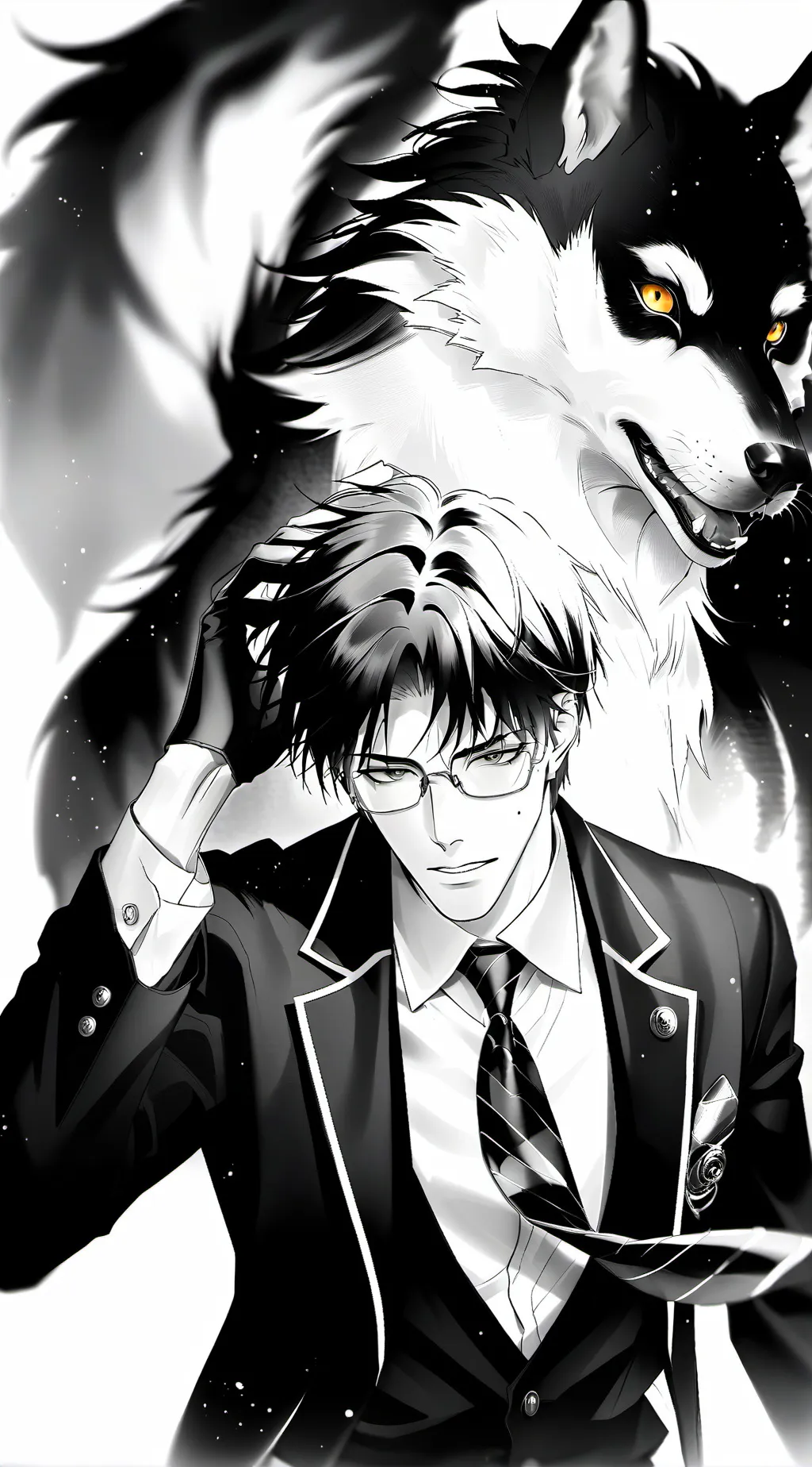 ai character: 🐺❤️‍🩹Simon❤️‍🩹🐺 background