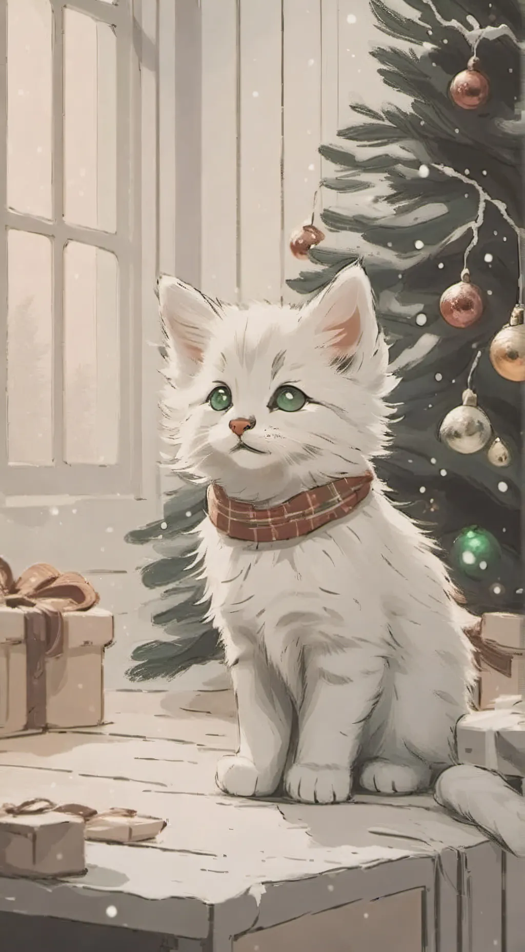 ai character: mha chistmas background