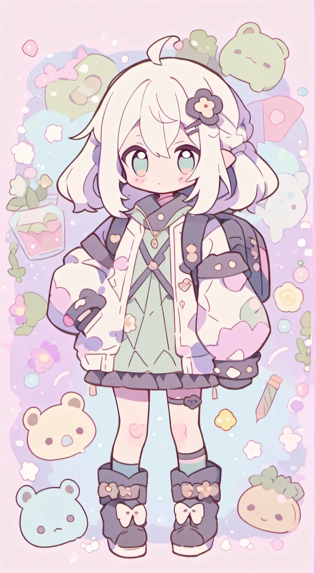 ai character: Good cat bad dog background