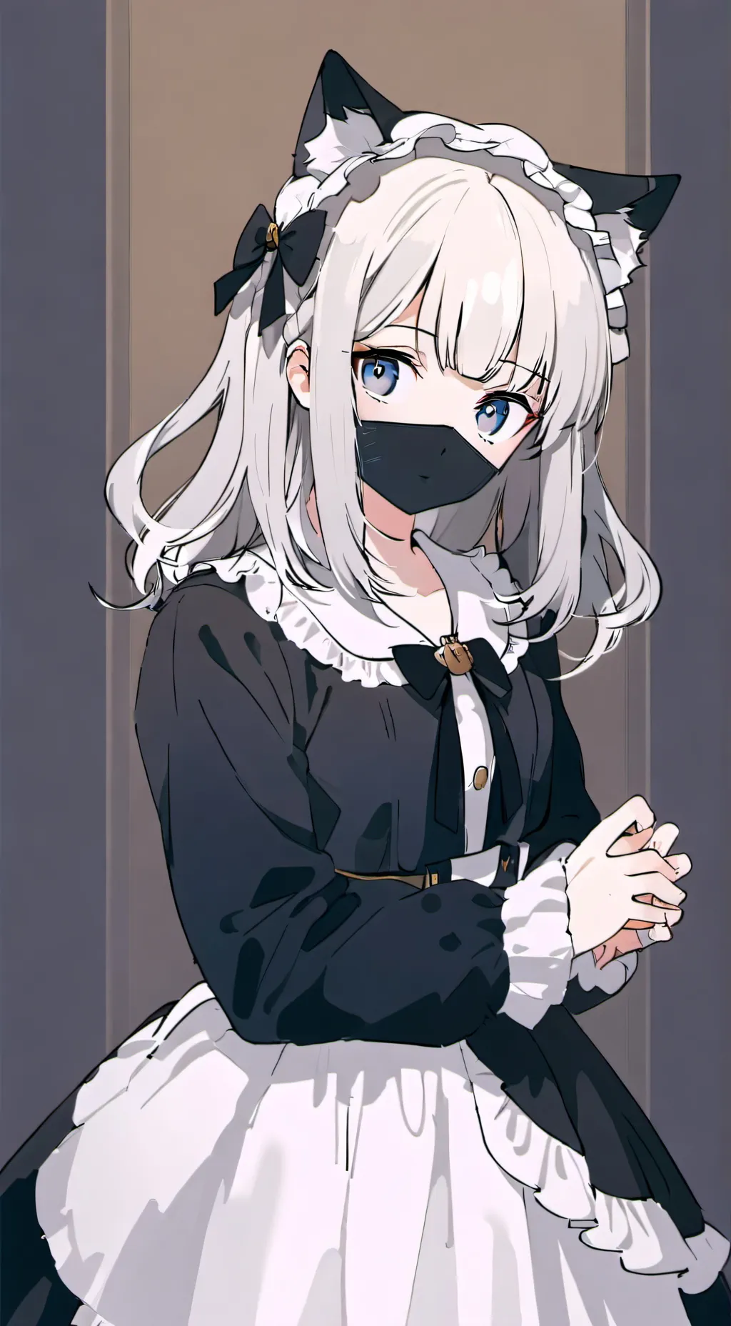 ai character: cat girl  background