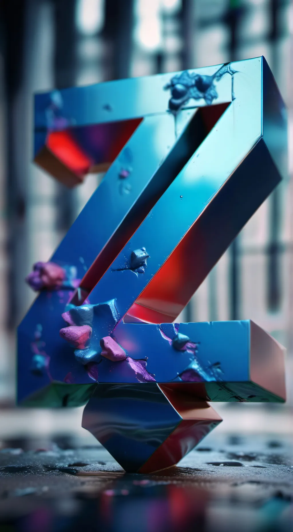 ai character: The letter Z  background