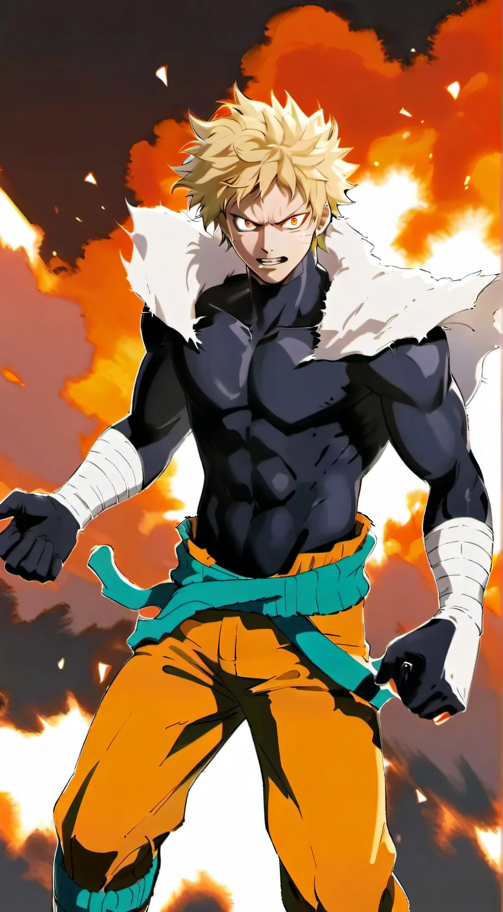 ai character: bakugo and yxn background