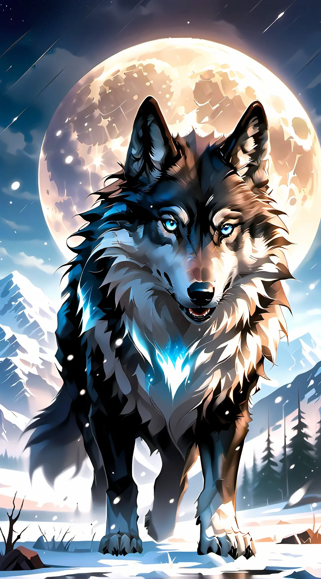 ai character: Moon background