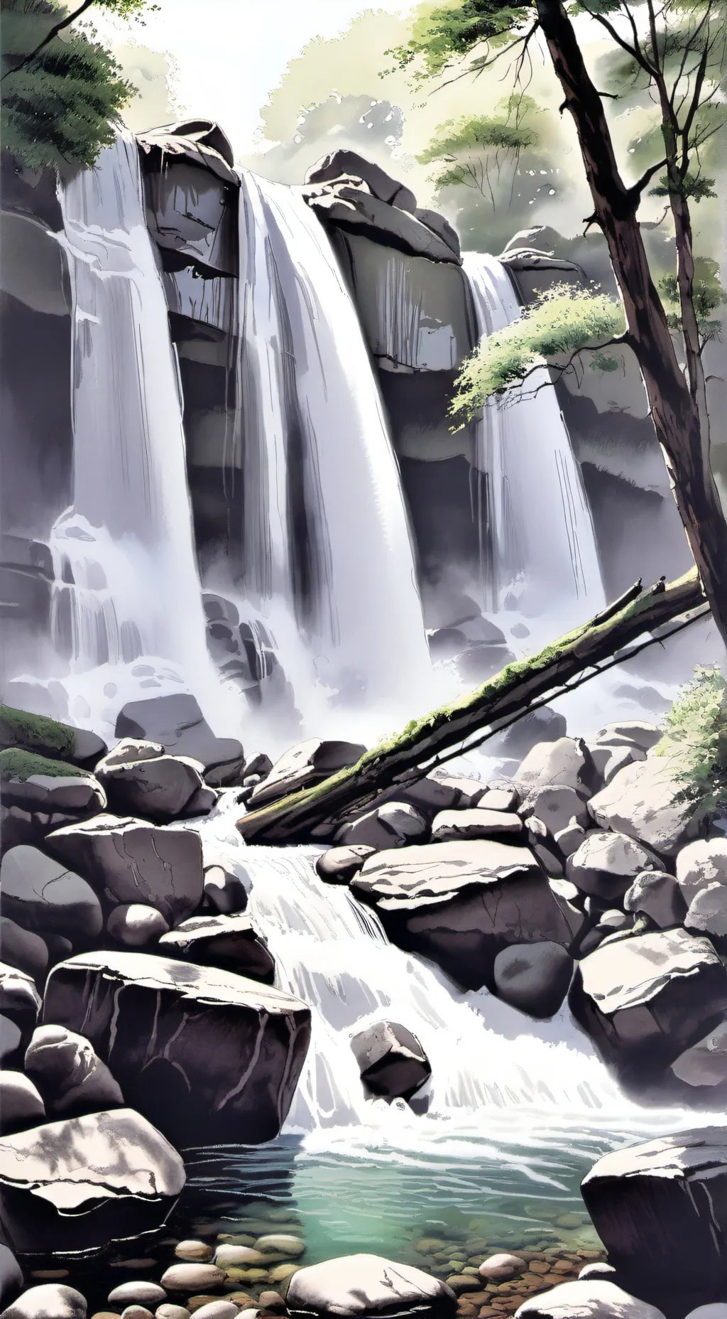 ai character: Hh Vs rainy day background