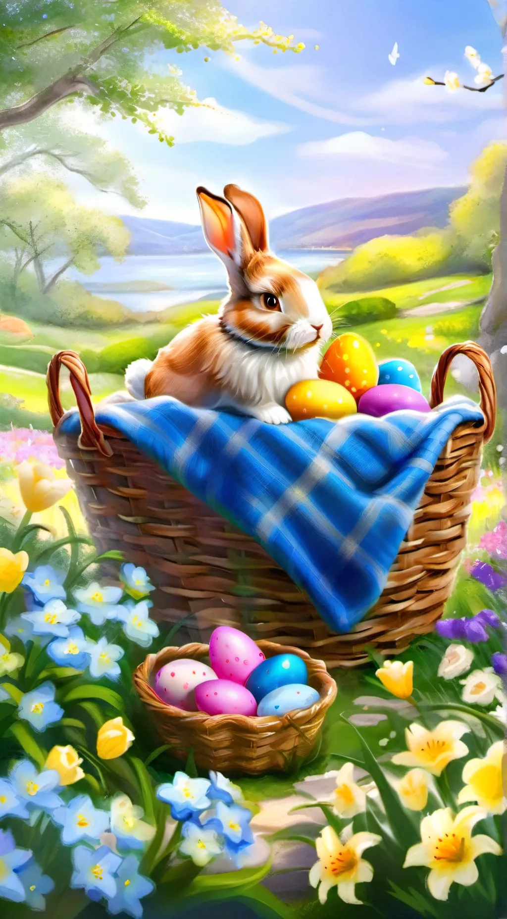 ai character: Easter background