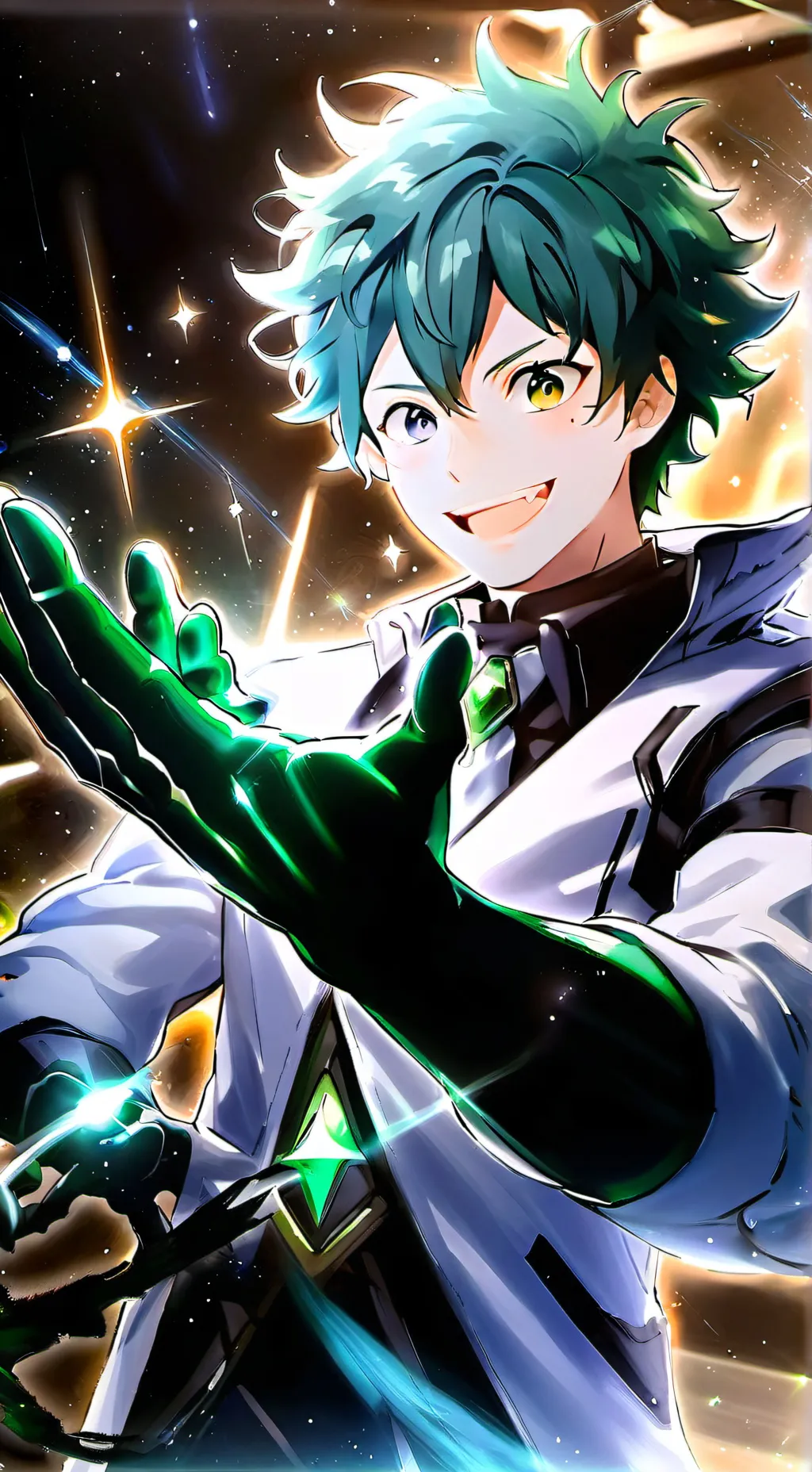 ai character: 💚x🧡🖤x❤️🤍 background