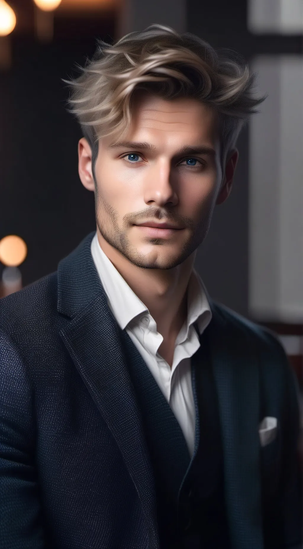 ai character: Dominic Black background