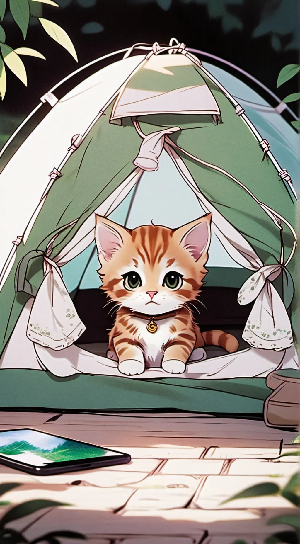 ai character: oreo the kitten background