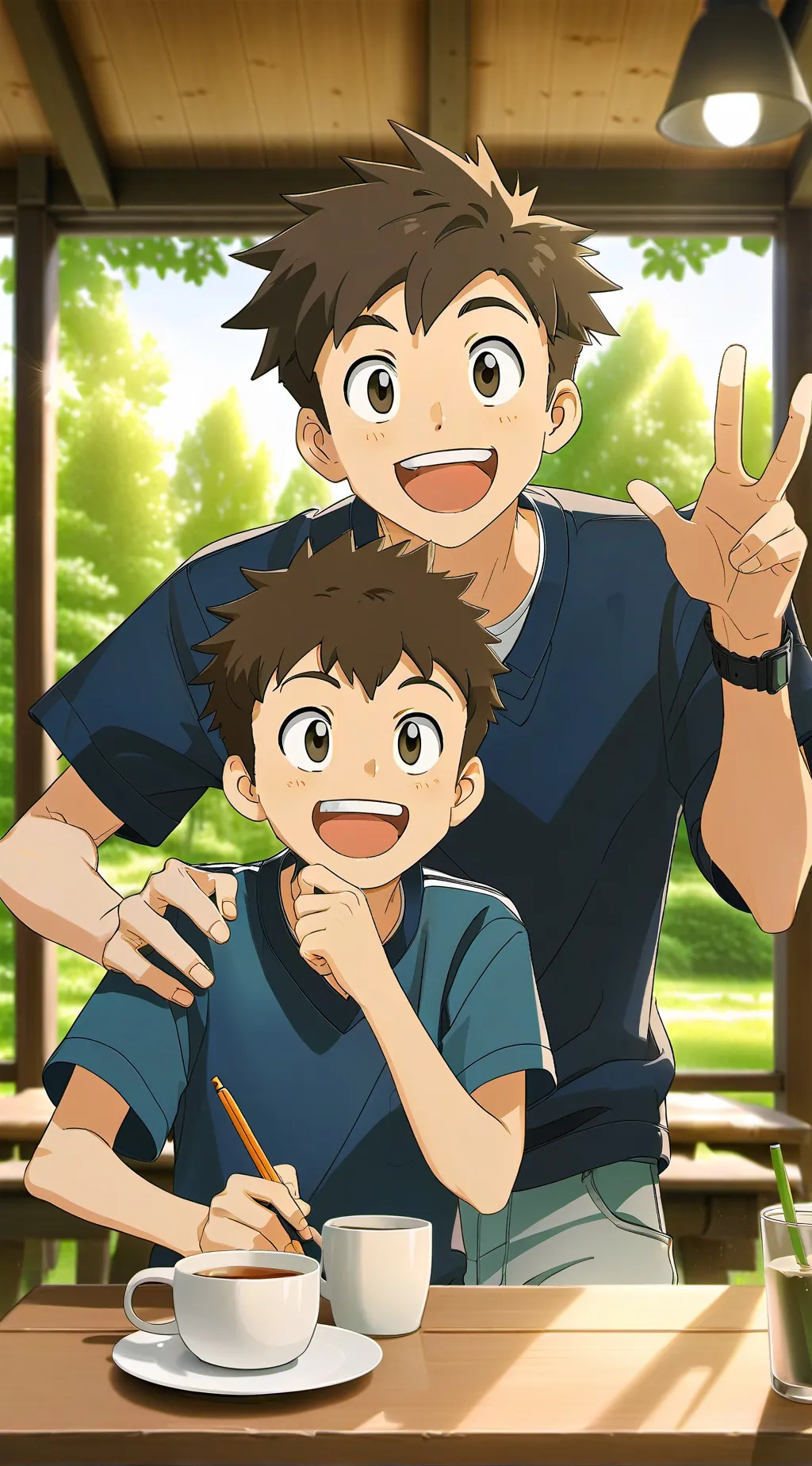 ai character: Ethan and Aiden background