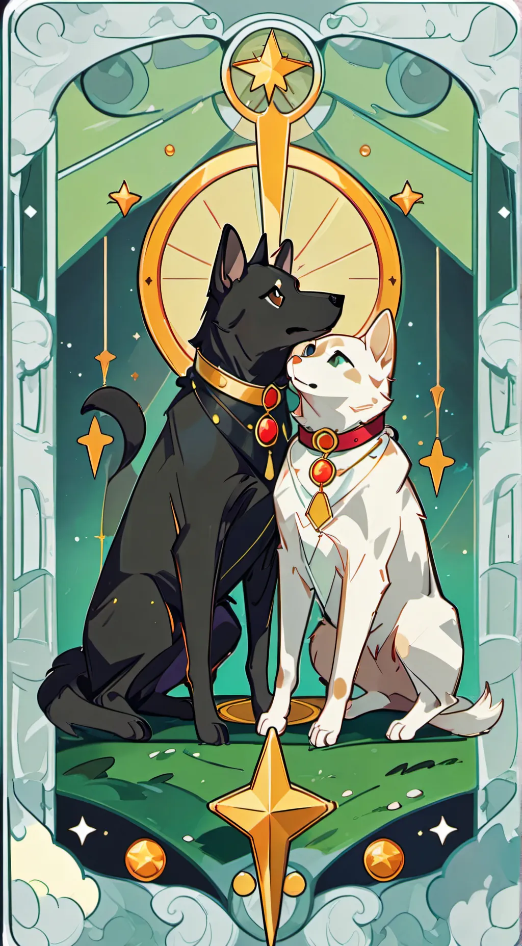 ai character: Dog x cat. background