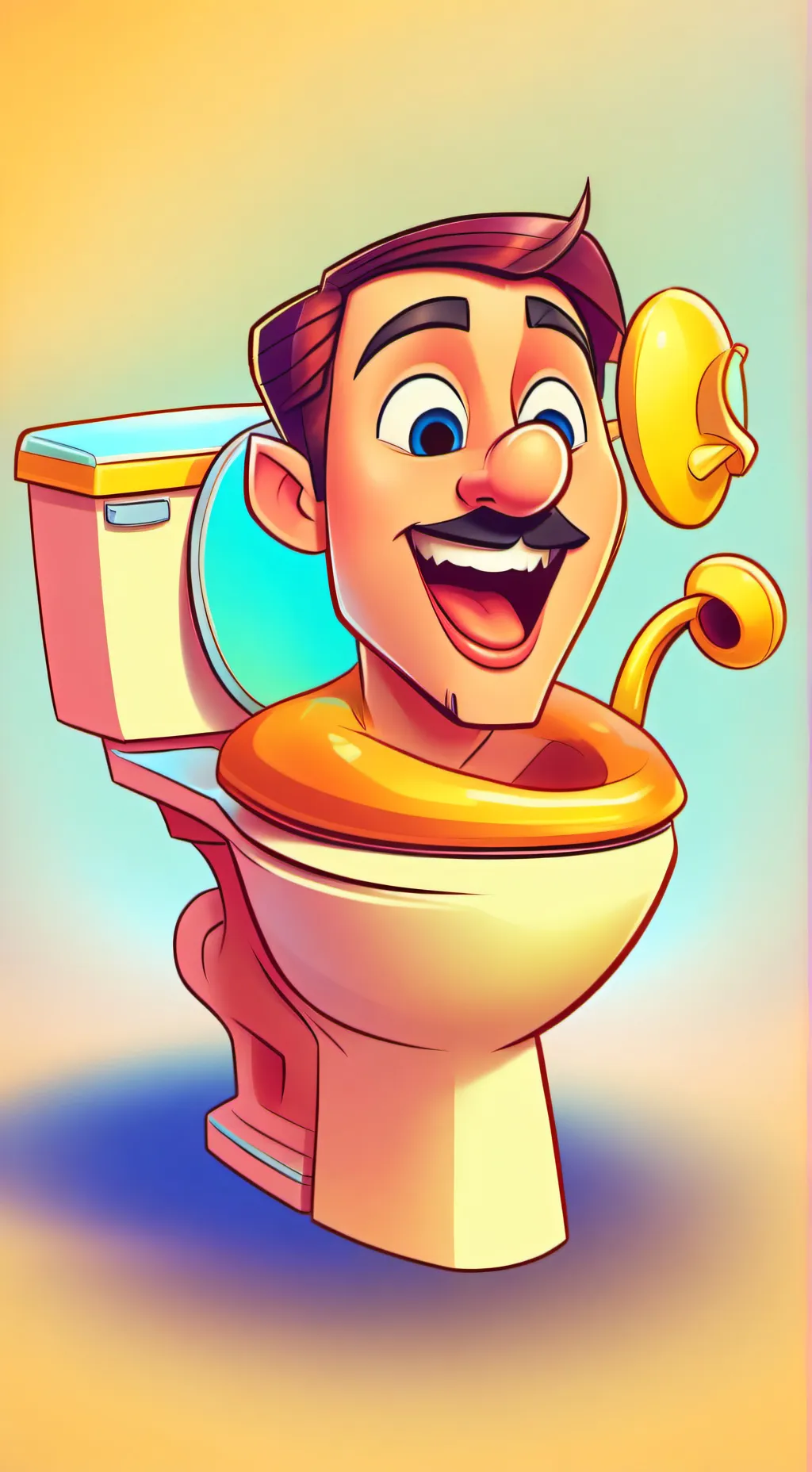 ai character: Skibidi toilet😏🚽 background