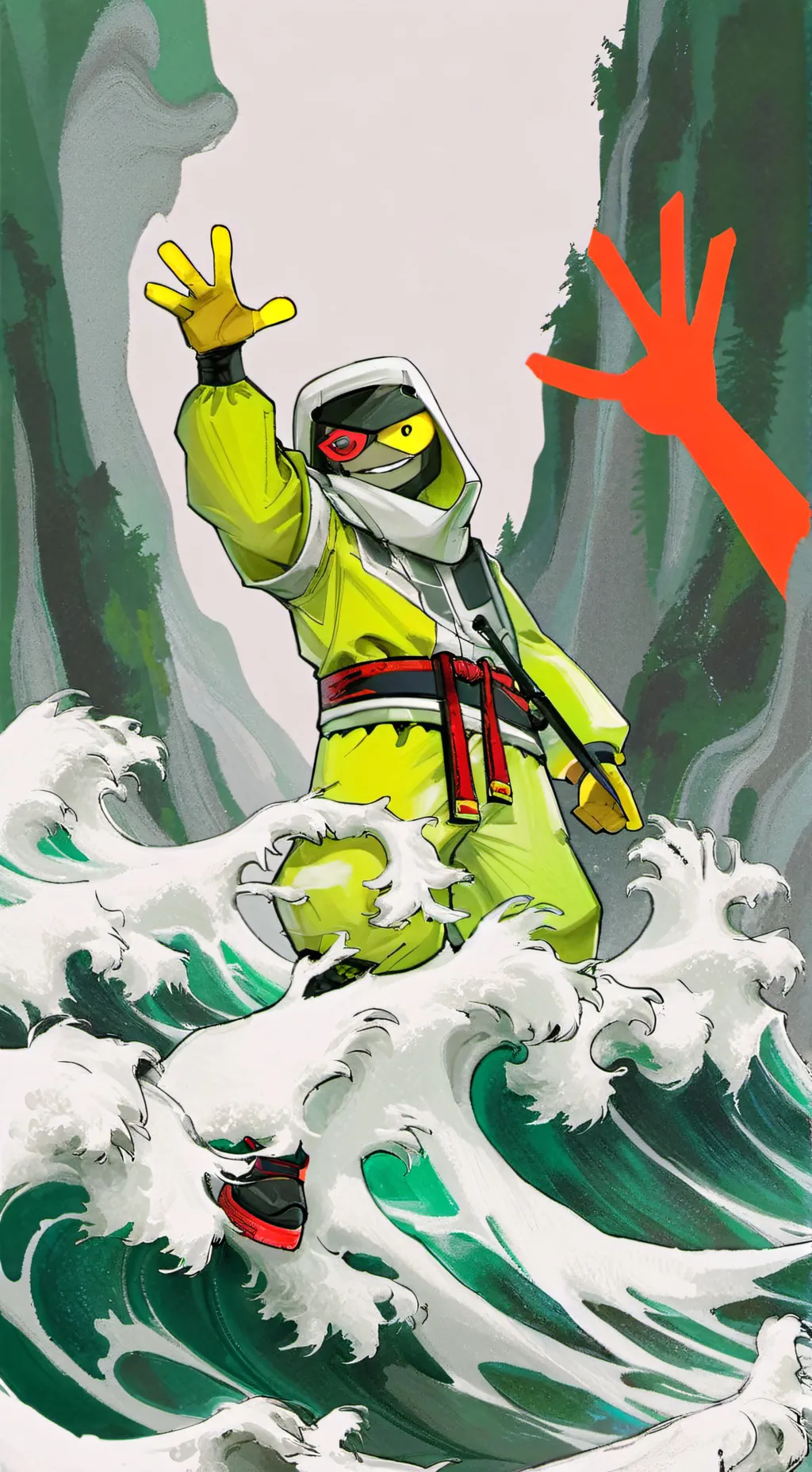 ai character: Dw Beach ⛱️  background