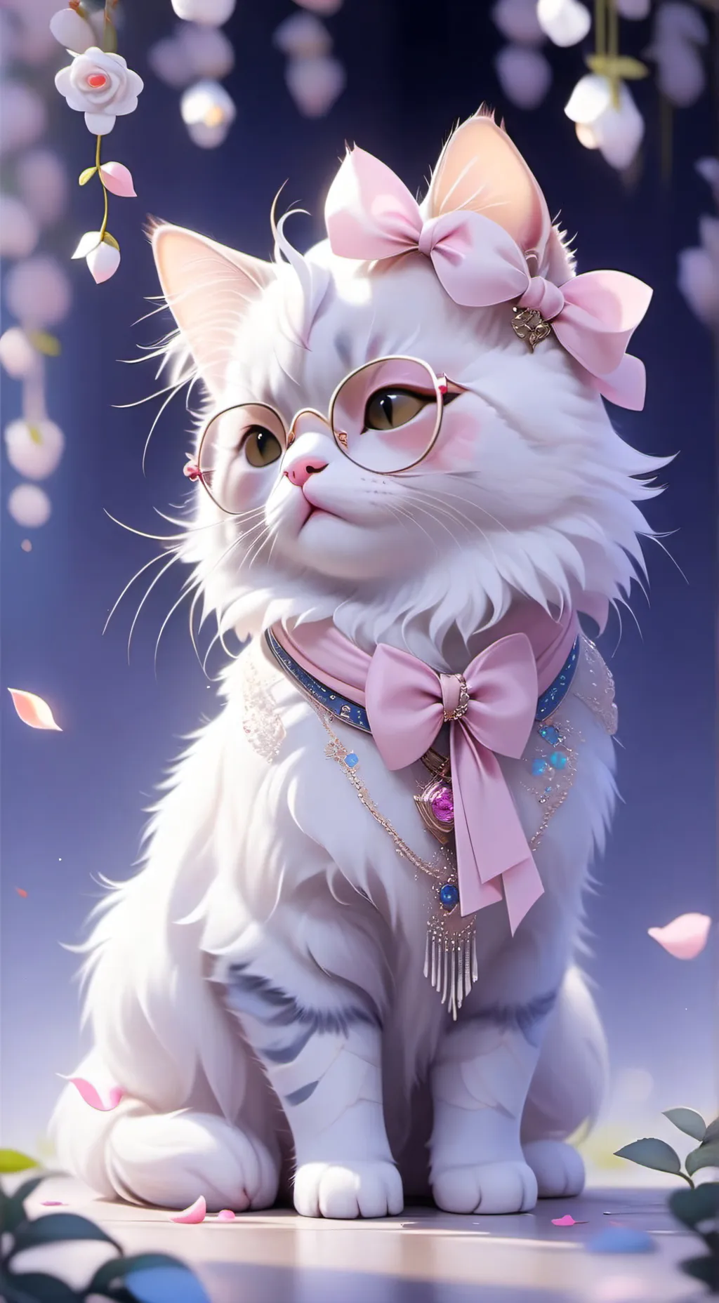 ai character: Movie but cats background