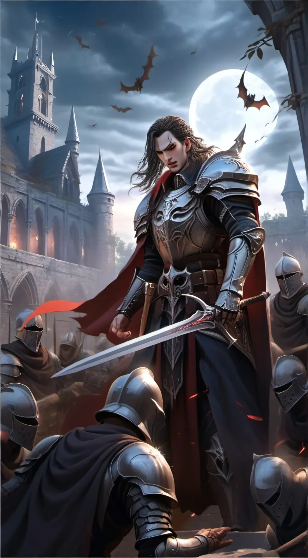 ai character: Vampires vs humans background