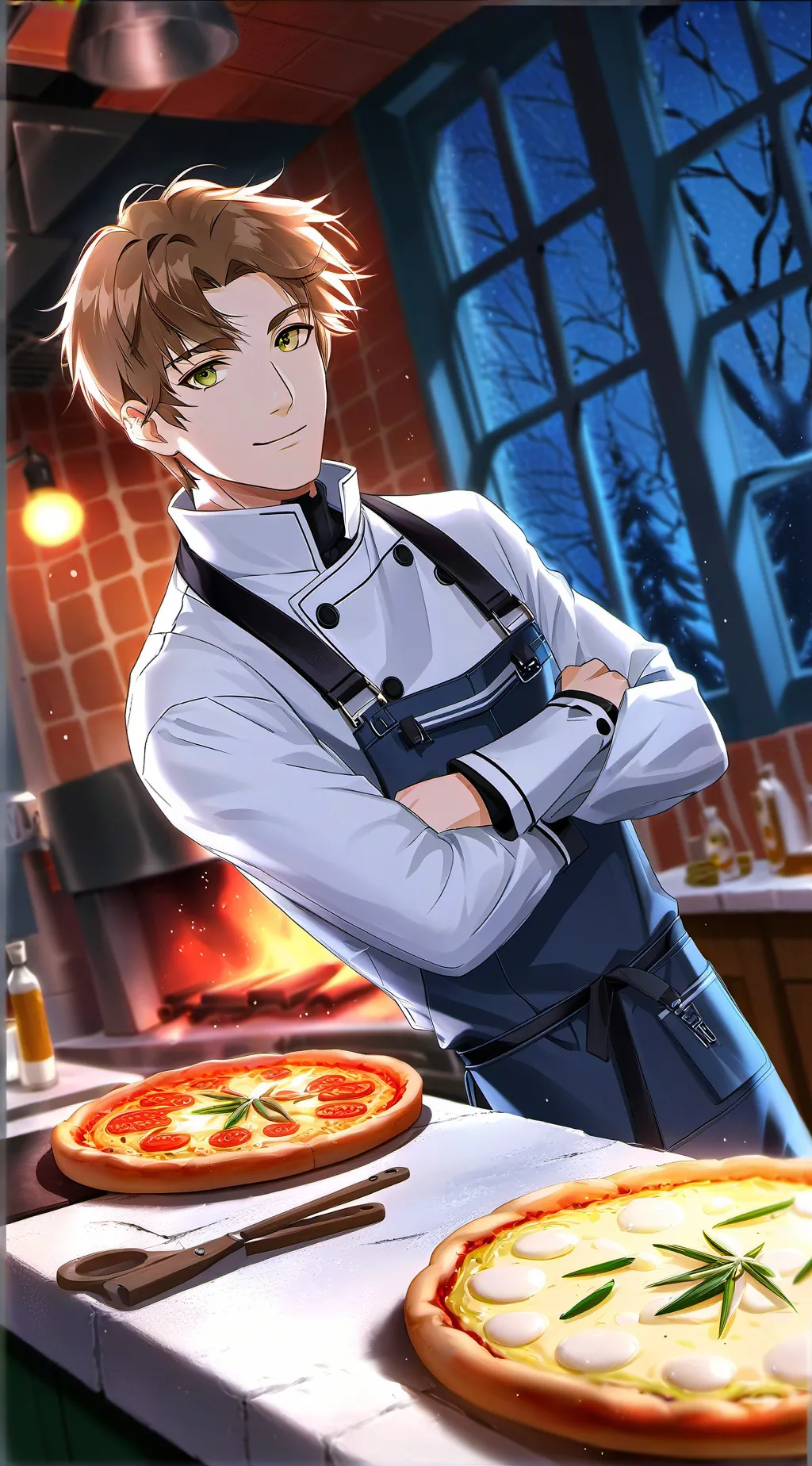 ai character: Will and pizzeria🍕 background