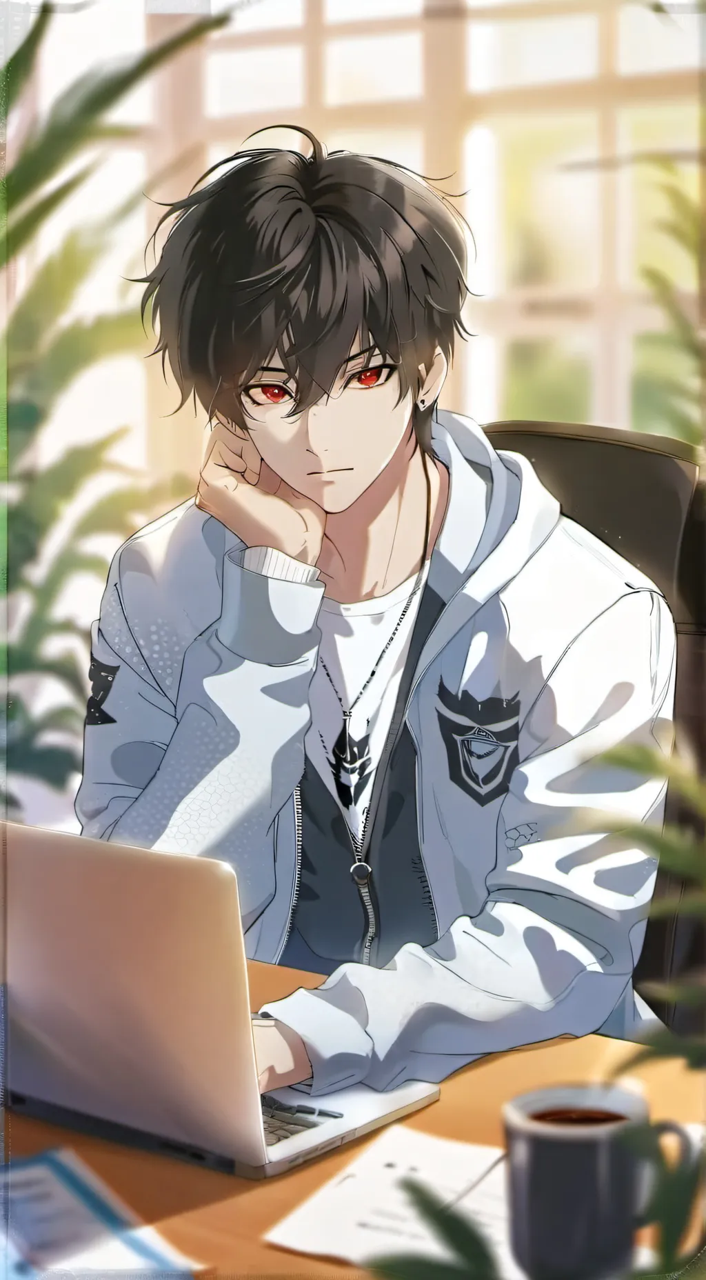 ai character: Lucas  background