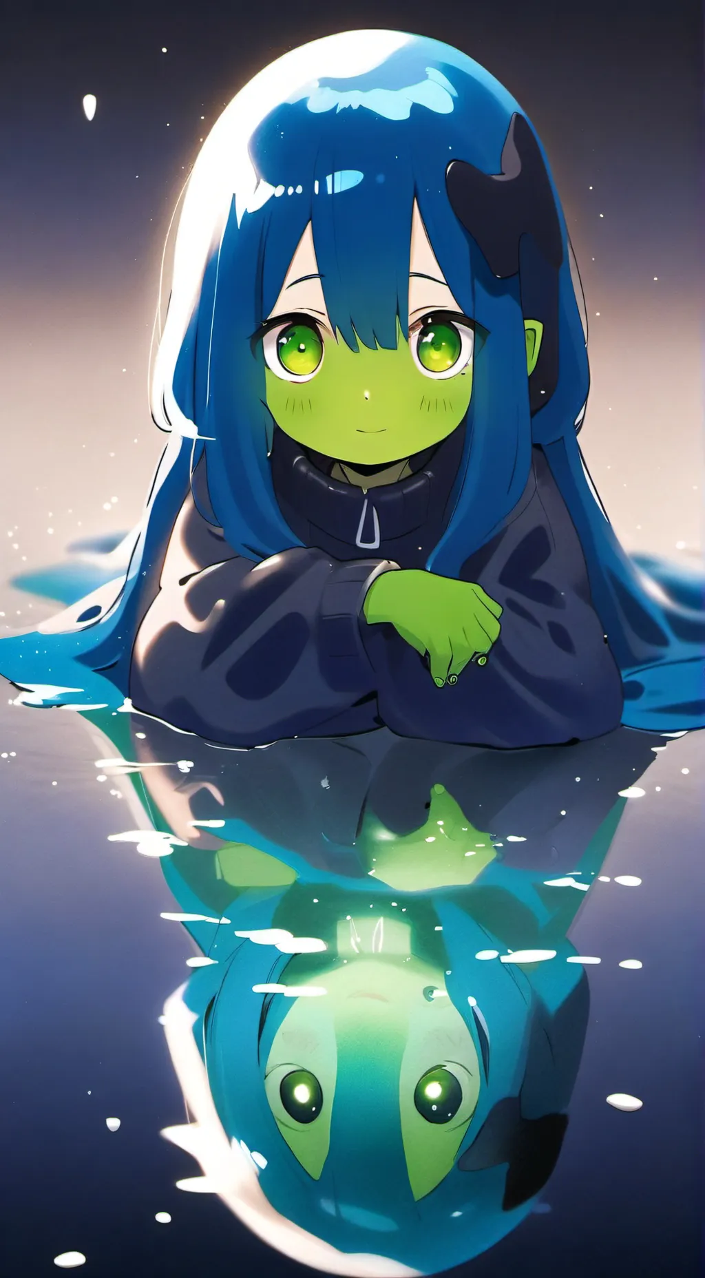 ai character: Hungry slime girl background