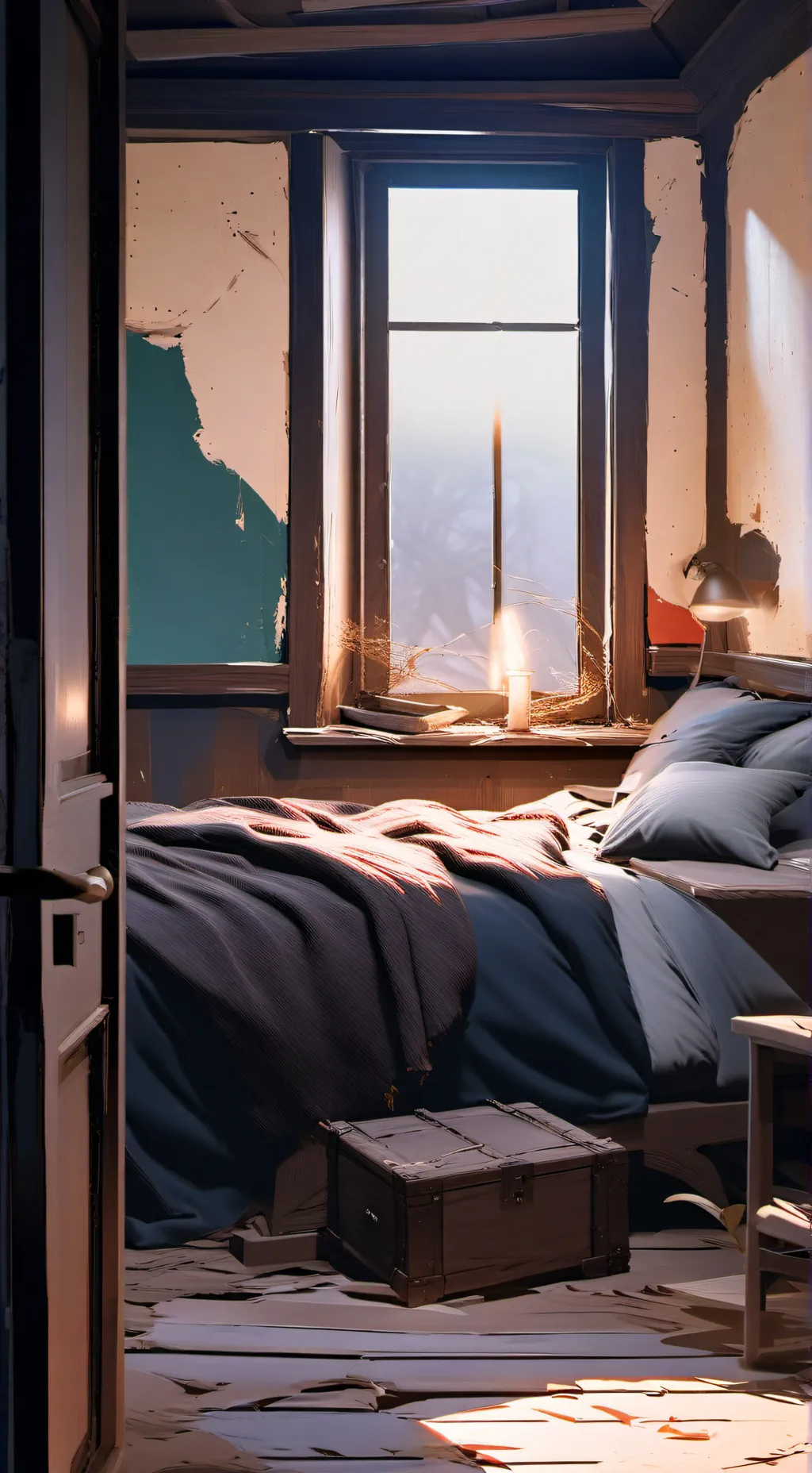 ai character: locked in a room  background