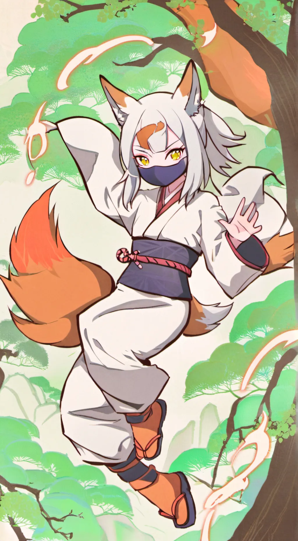 ai character: the fox ninja background
