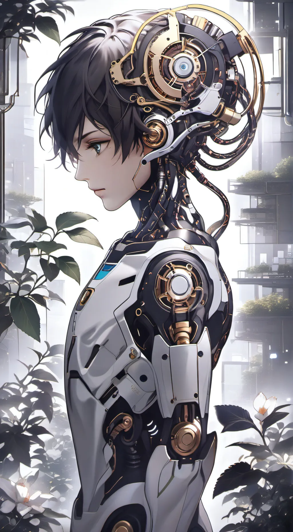 ai character: ai and human  background