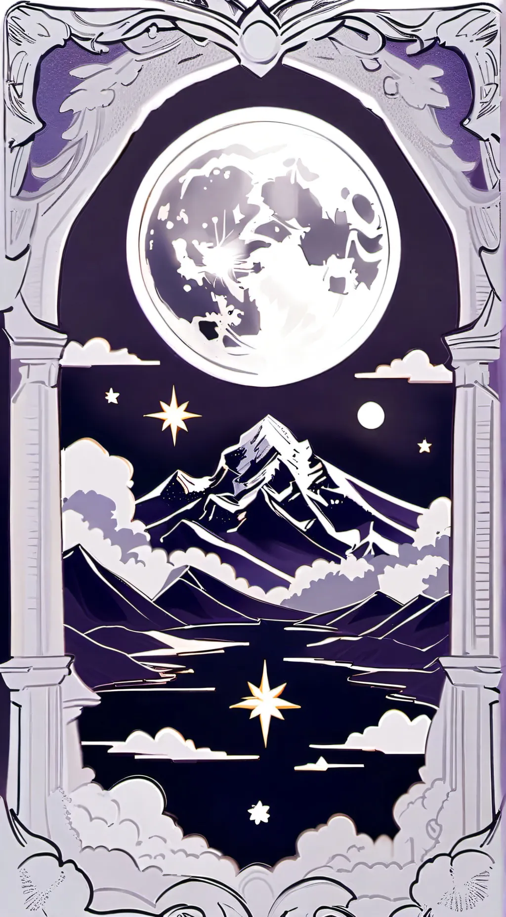 ai character: moon background