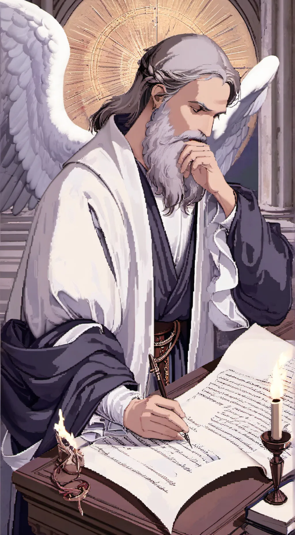 ai character: Saint Matthew background