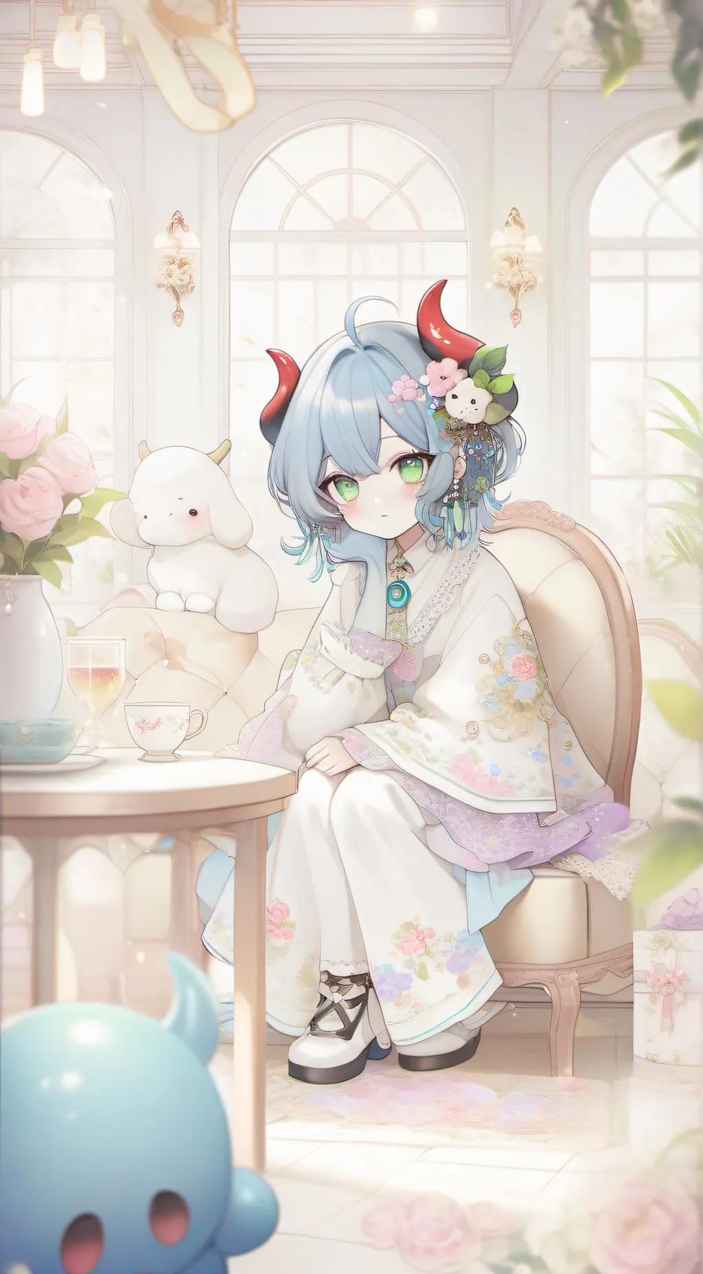 ai character: Lsplash background