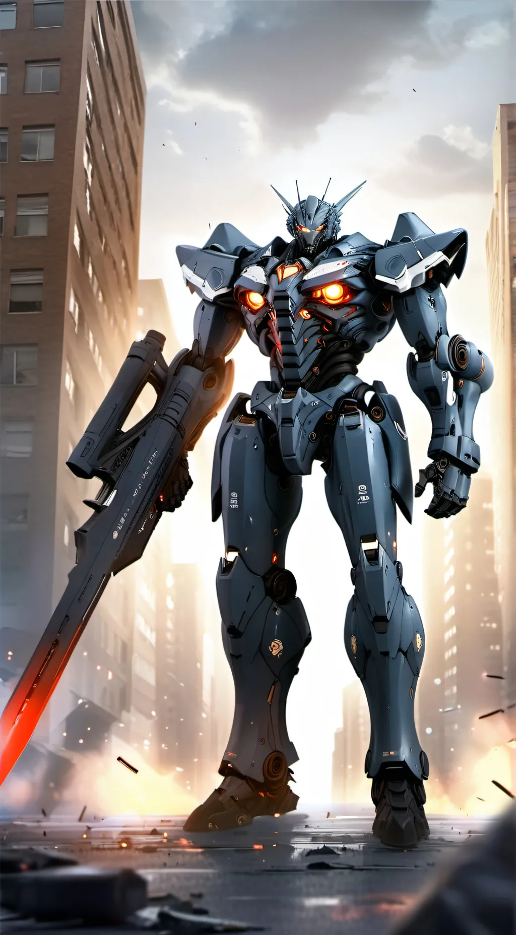 ai character: mech arena background