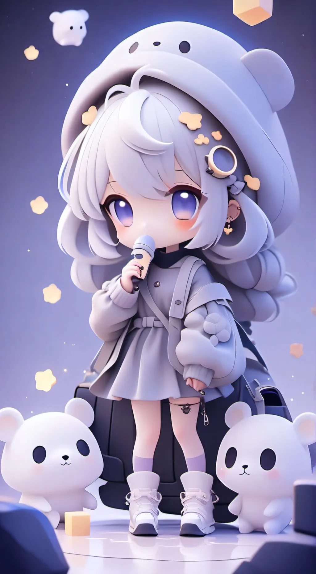 ai character: Lucy💜 background