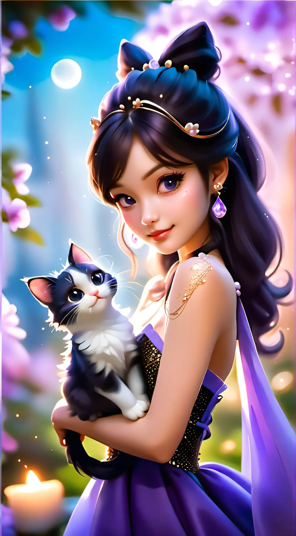 ai character: Creasent background