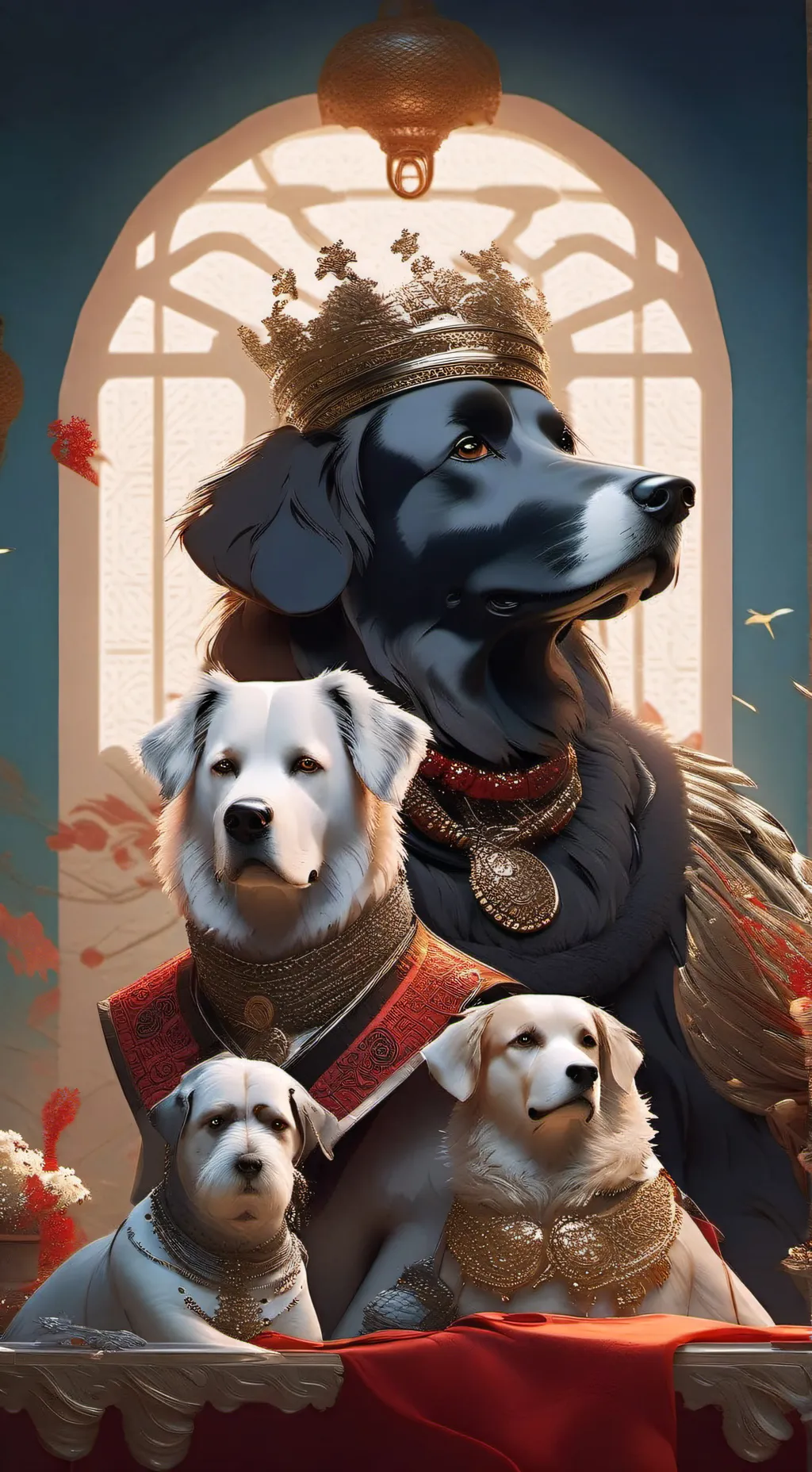 ai character: dog survival sim background