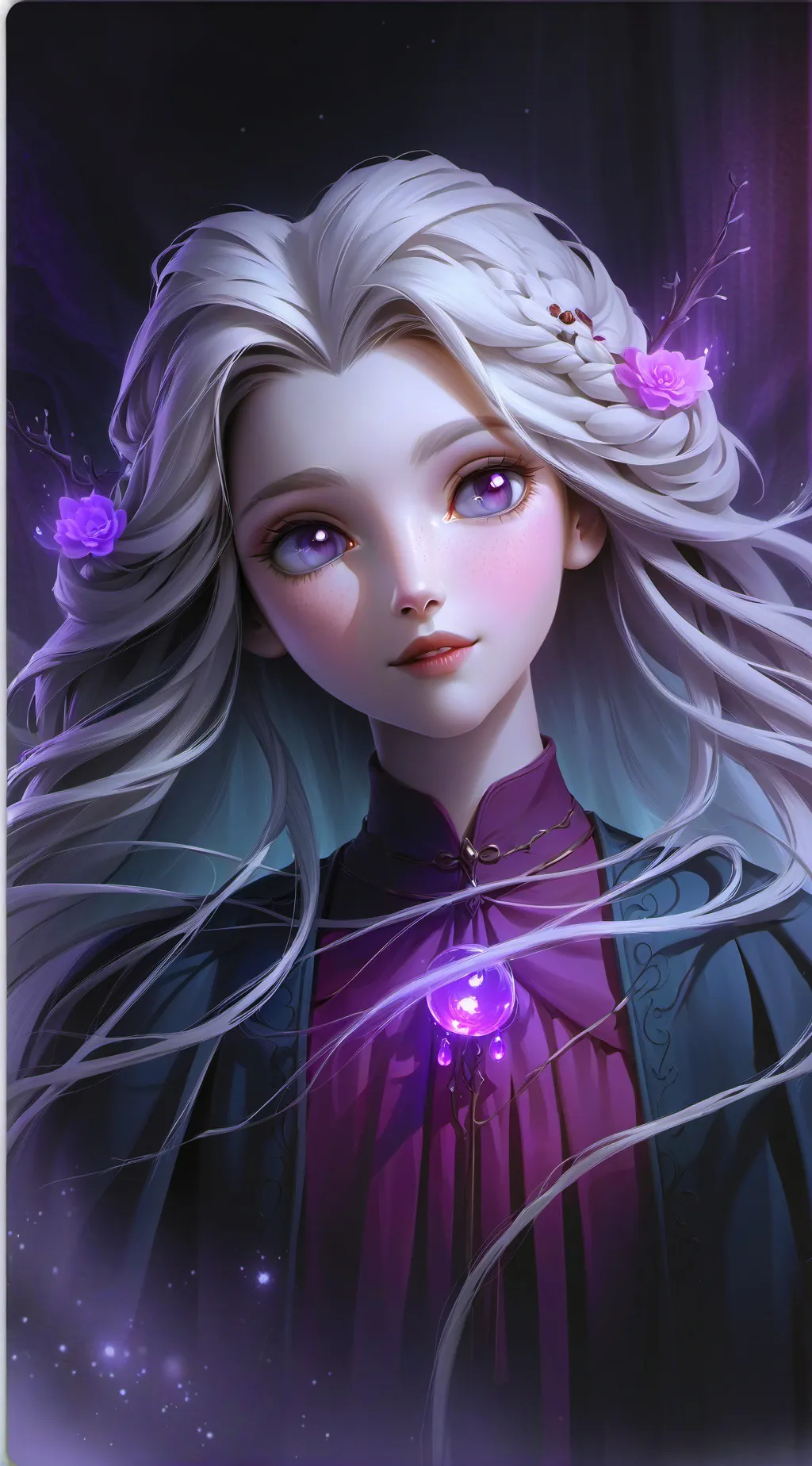 ai character: Vieira 🌌🧙🏻‍♀️?? background