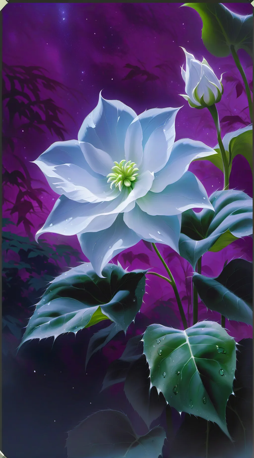 ai character: Moonflower ig.. background