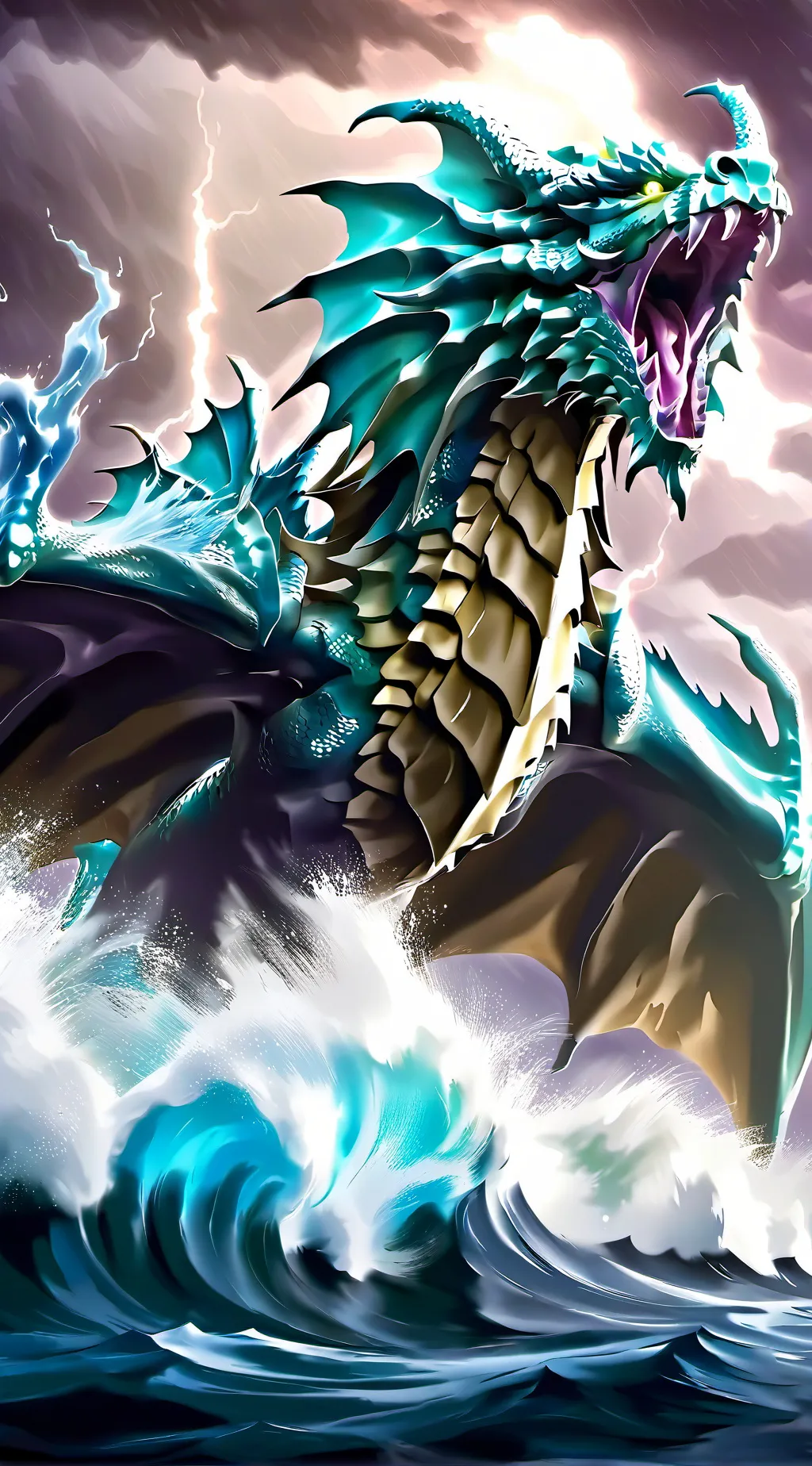 ai character: Azure Stormcaller background