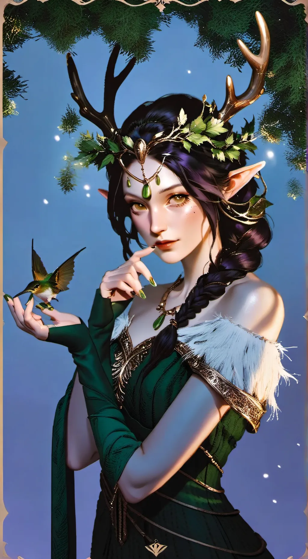 ai character:  🍀Akai🌿 background