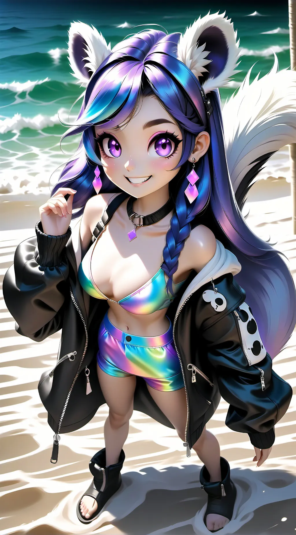 ai character: Lilly (skunk vore) background