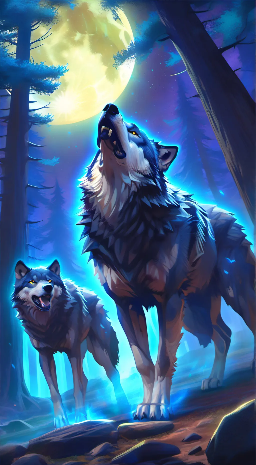 ai character: Wolf pack  background