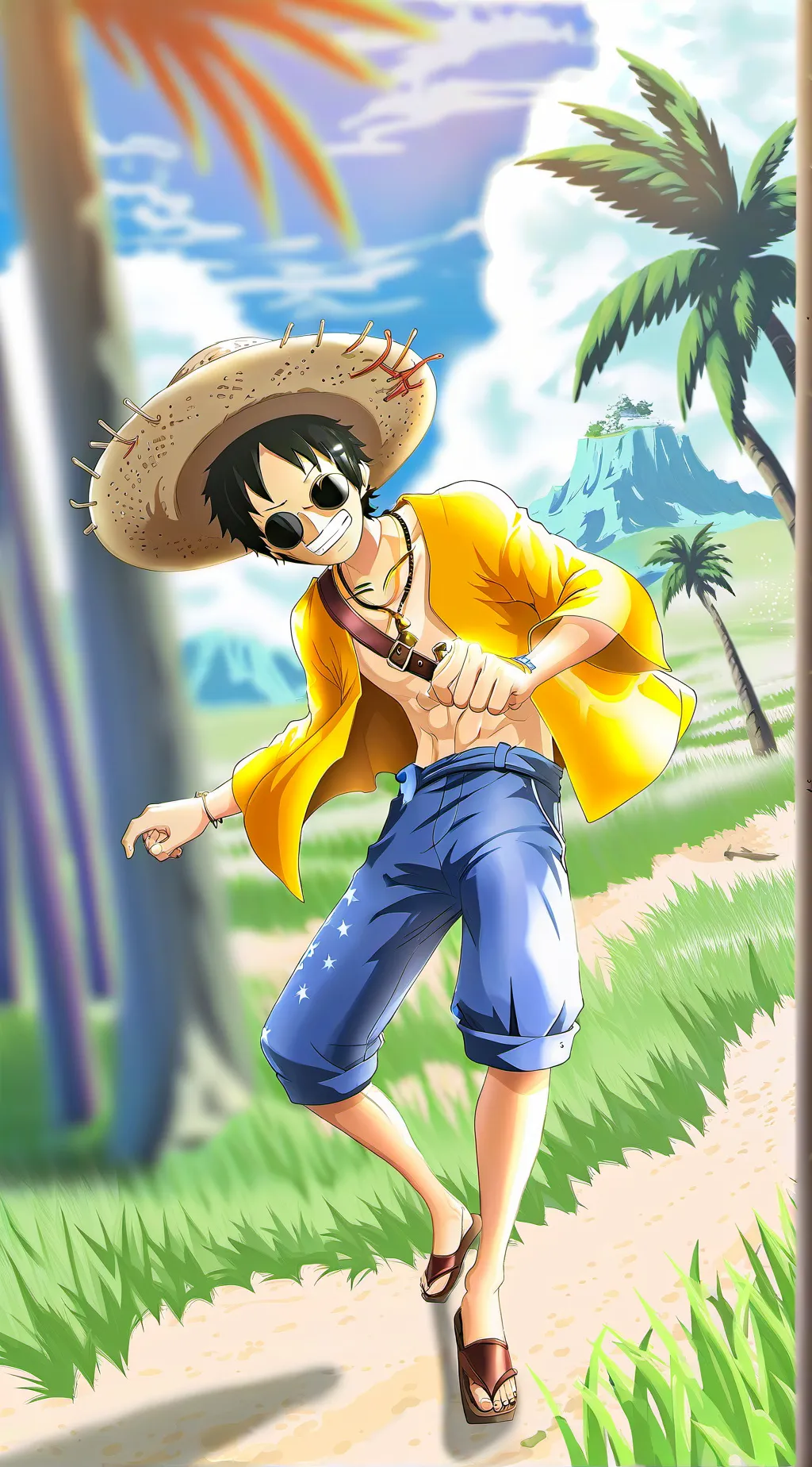 ai character: luffy background