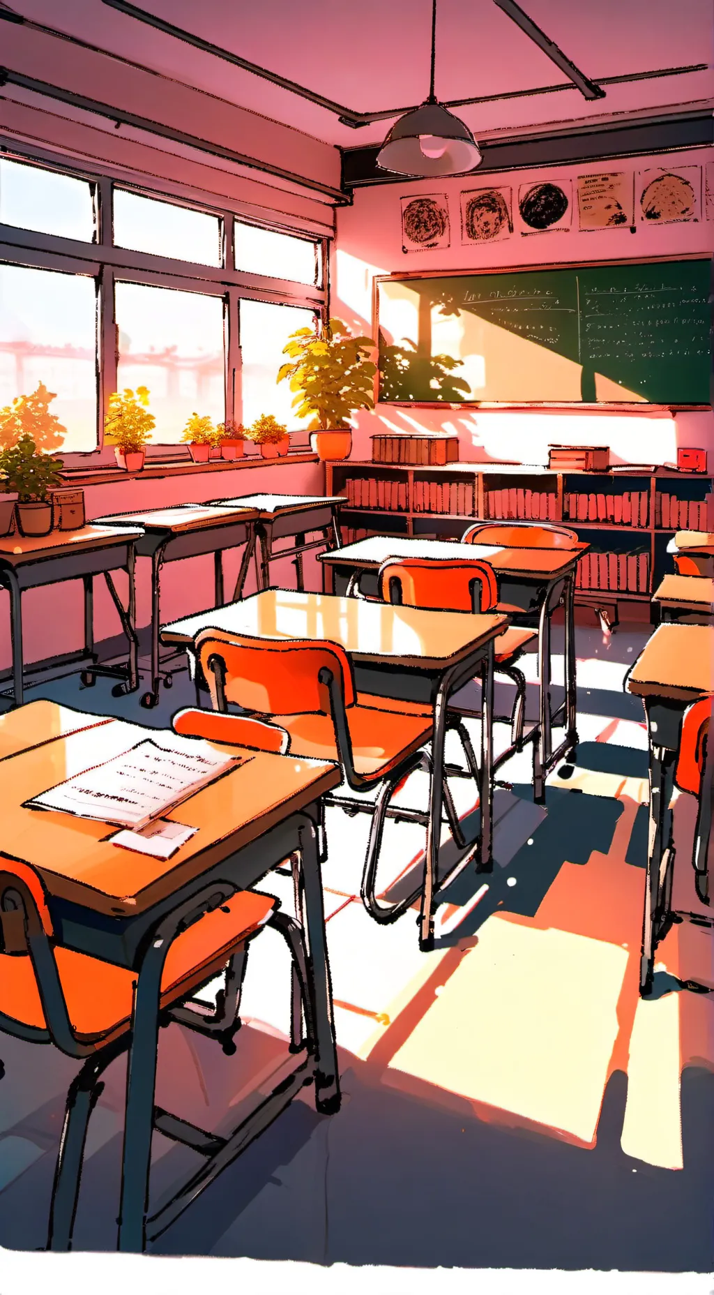 ai character: Classroom background