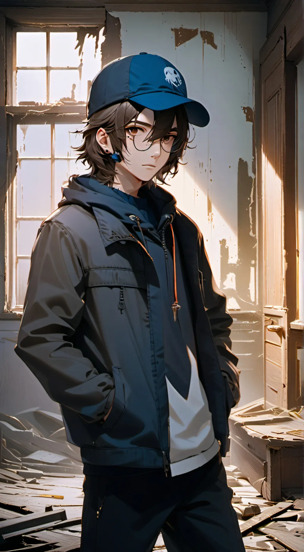 ai character: Stream Life background