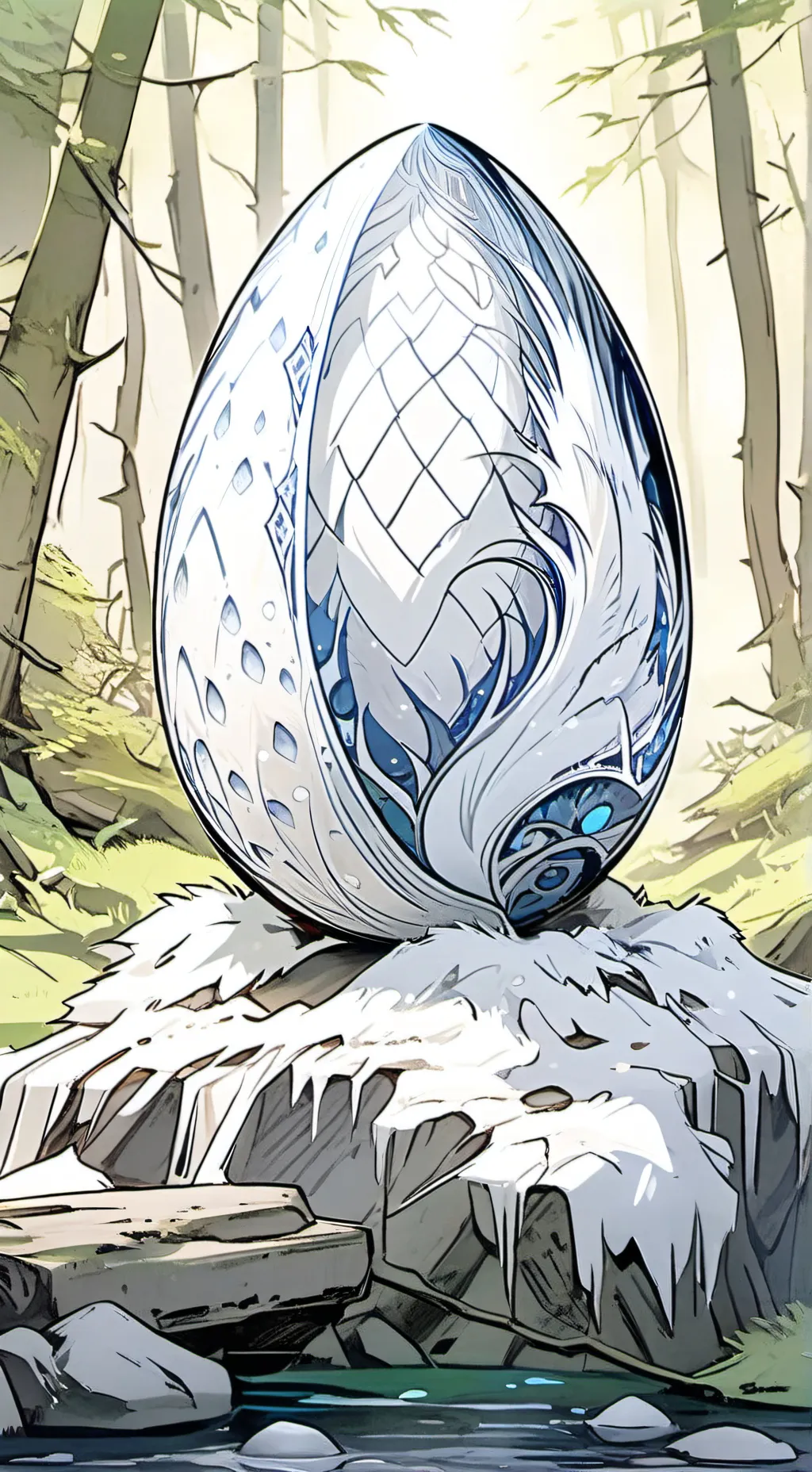 ai character: Dragon eggs background