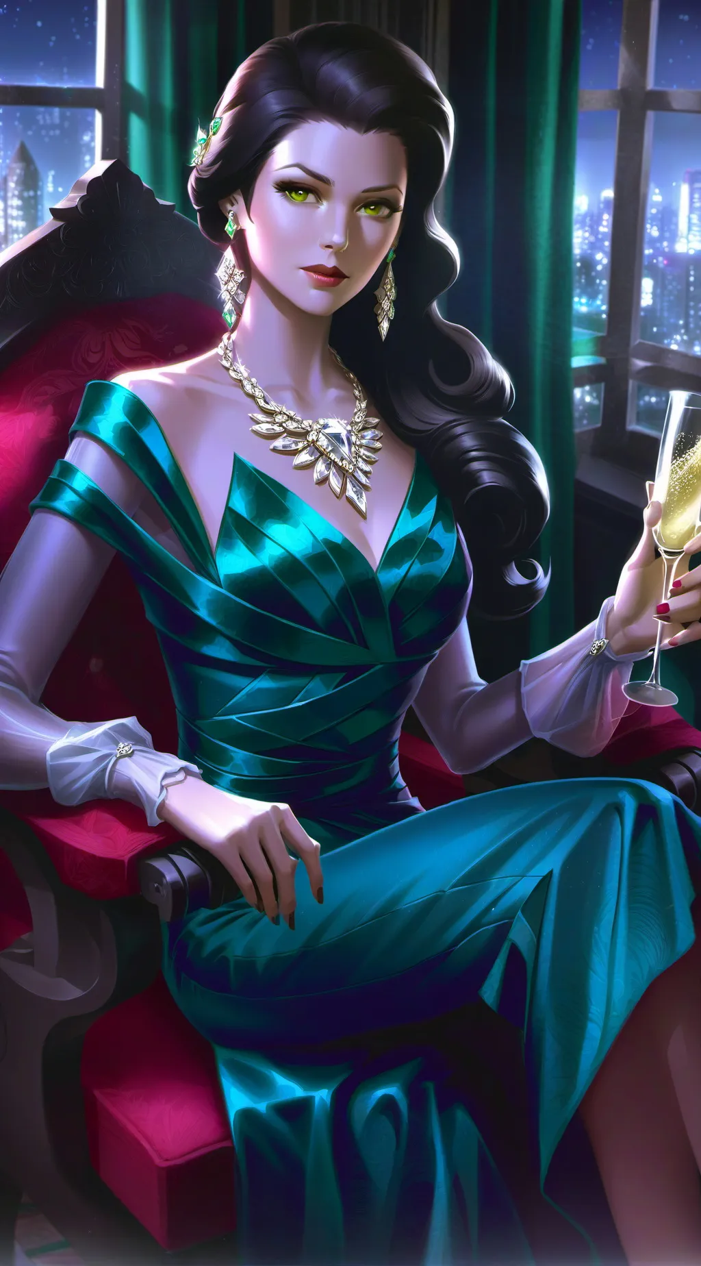 ai character: Athena  background