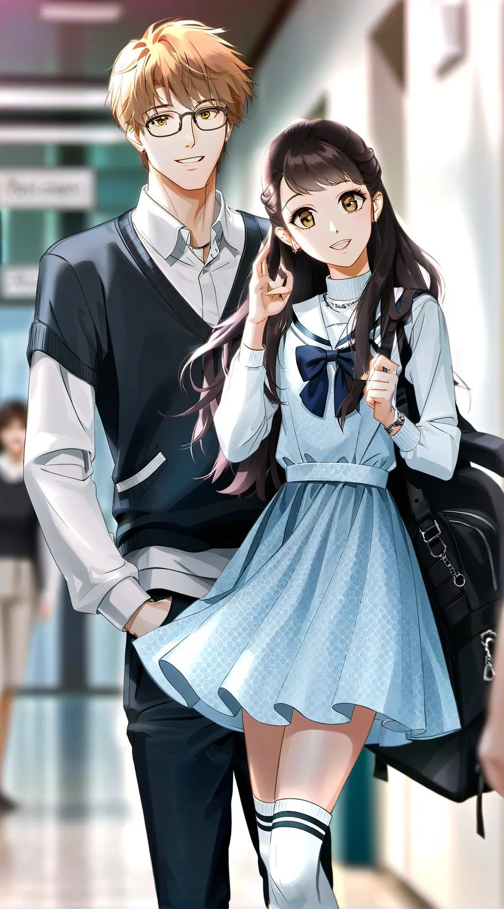 ai character: Ariana grande  background