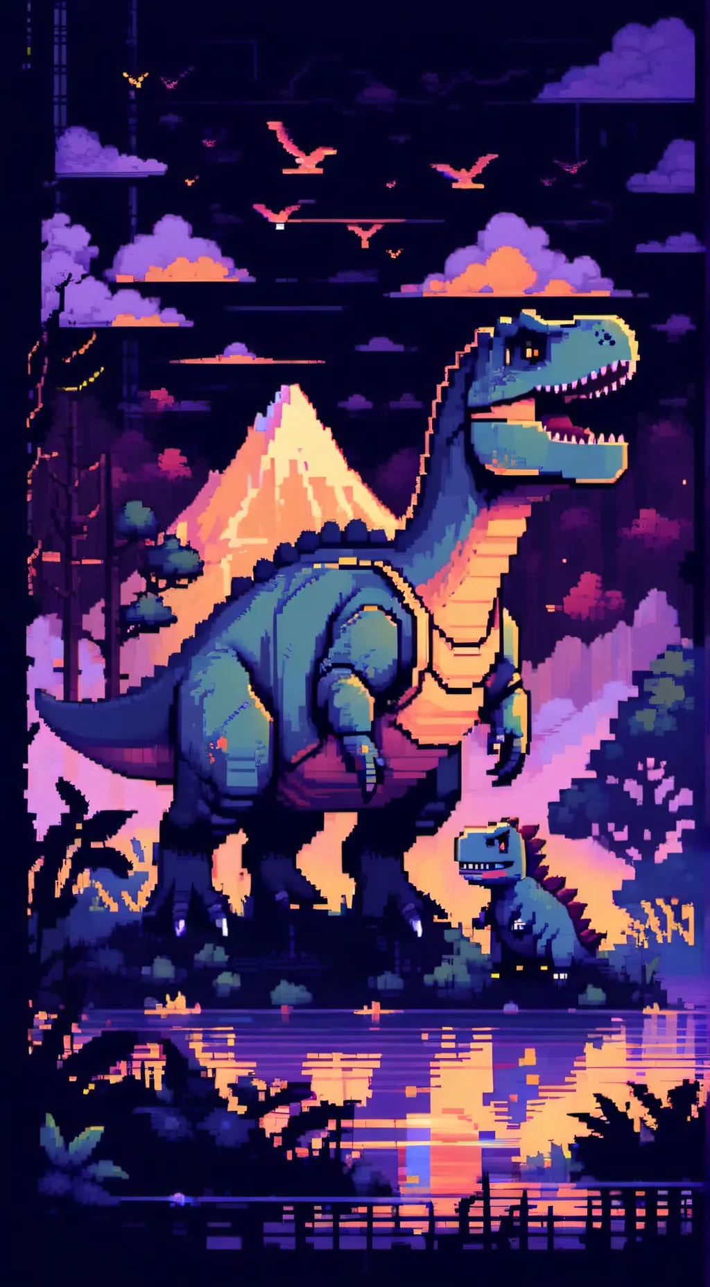 ai character: Jurassic dino background