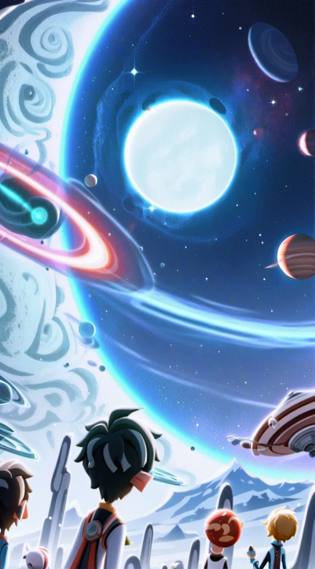 ai character: Cosmonious high VR background