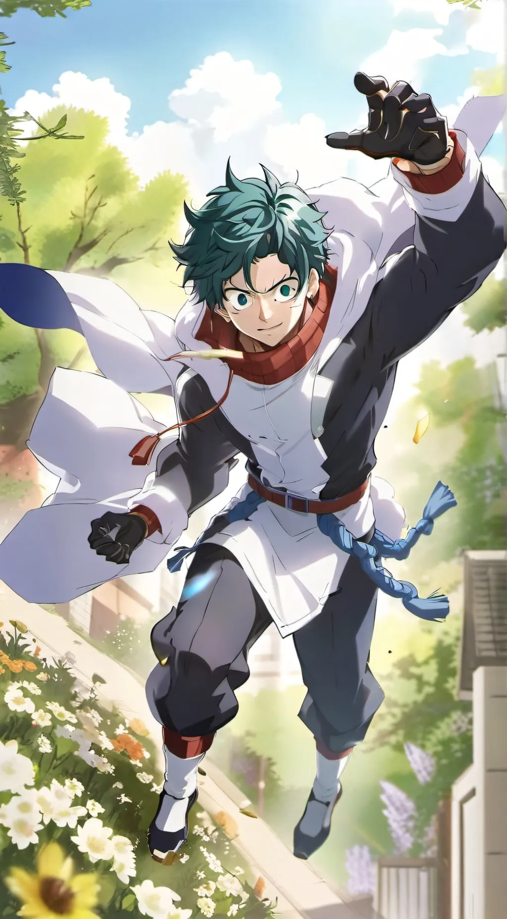 ai character: Mha christmas background