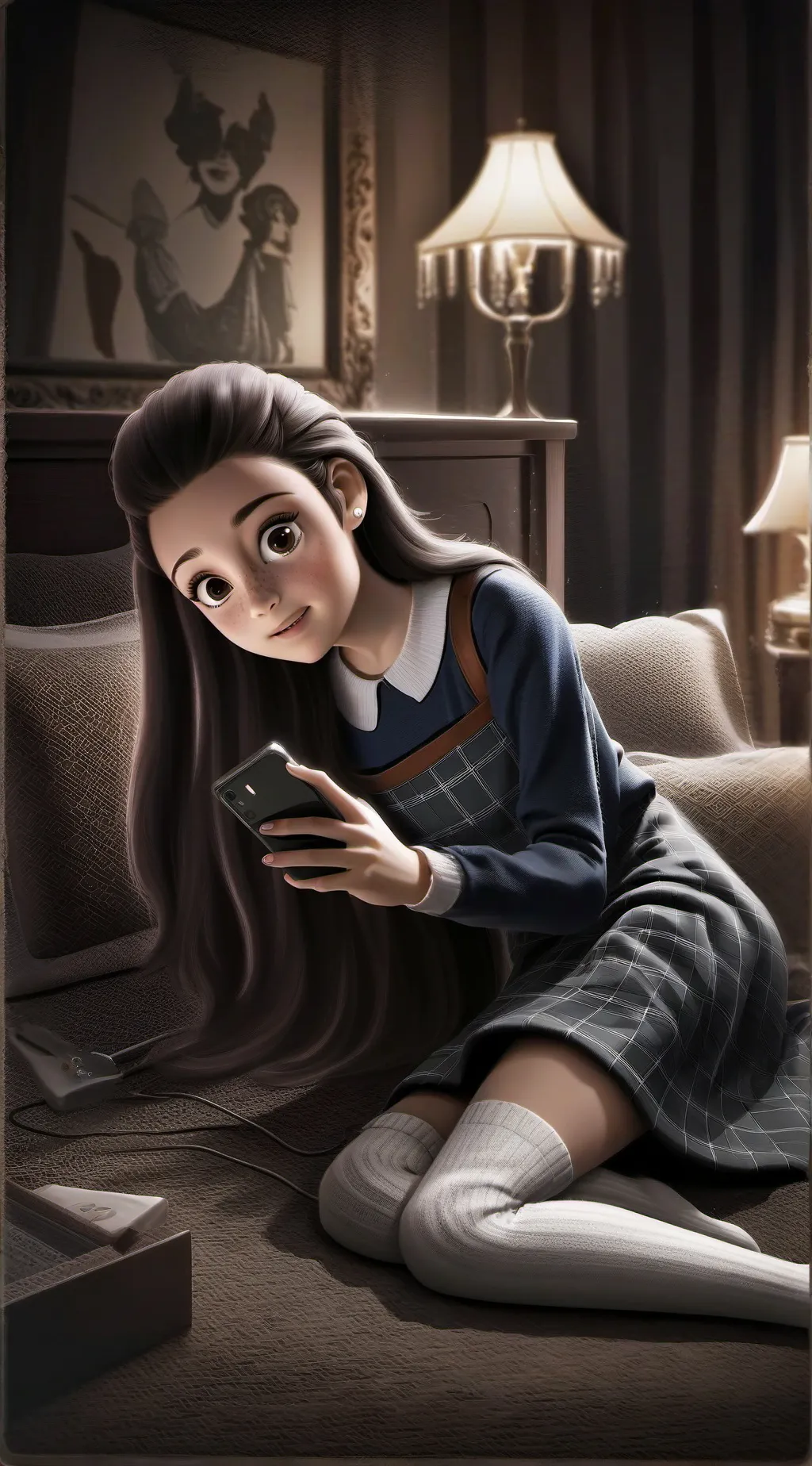 ai character: Ariana grande background